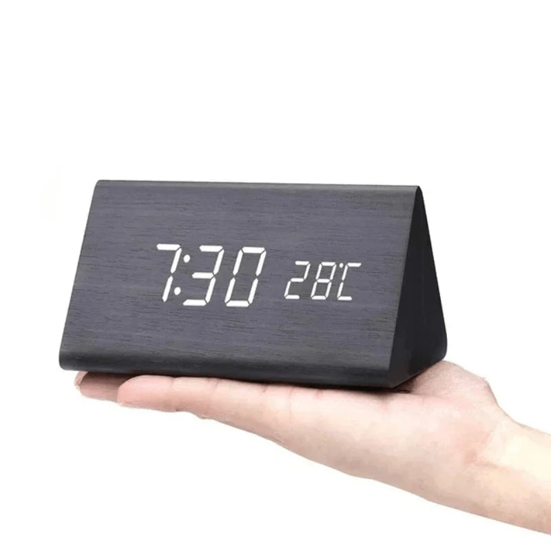 Digital Alarm Clock Sound Activated Dimmable LED Display
