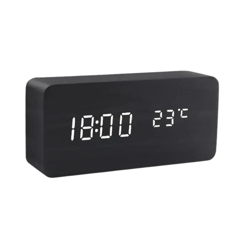 Digital Alarm Clock Sound Activated Dimmable LED Display
