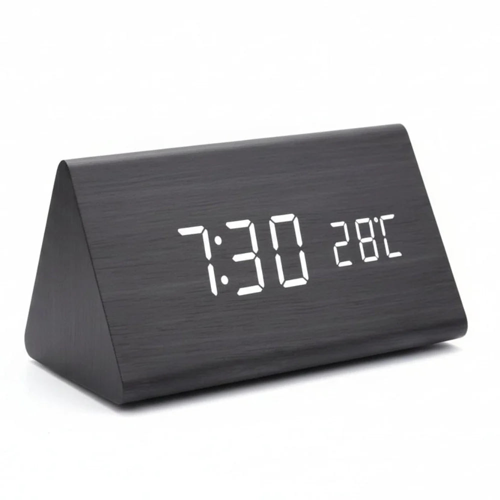 Digital Alarm Clock Time Date & Temperature Adjustable Dimmer