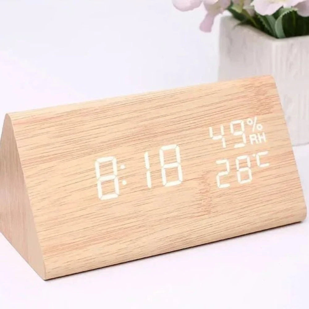 Digital Alarm Clock Time Date & Temperature Adjustable Dimmer
