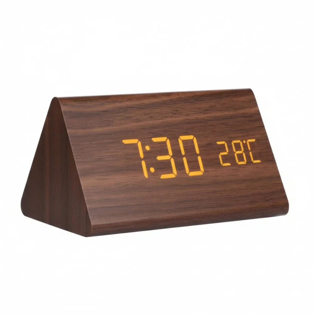 Digital Alarm Clock Time Date & Temperature Adjustable Dimmer