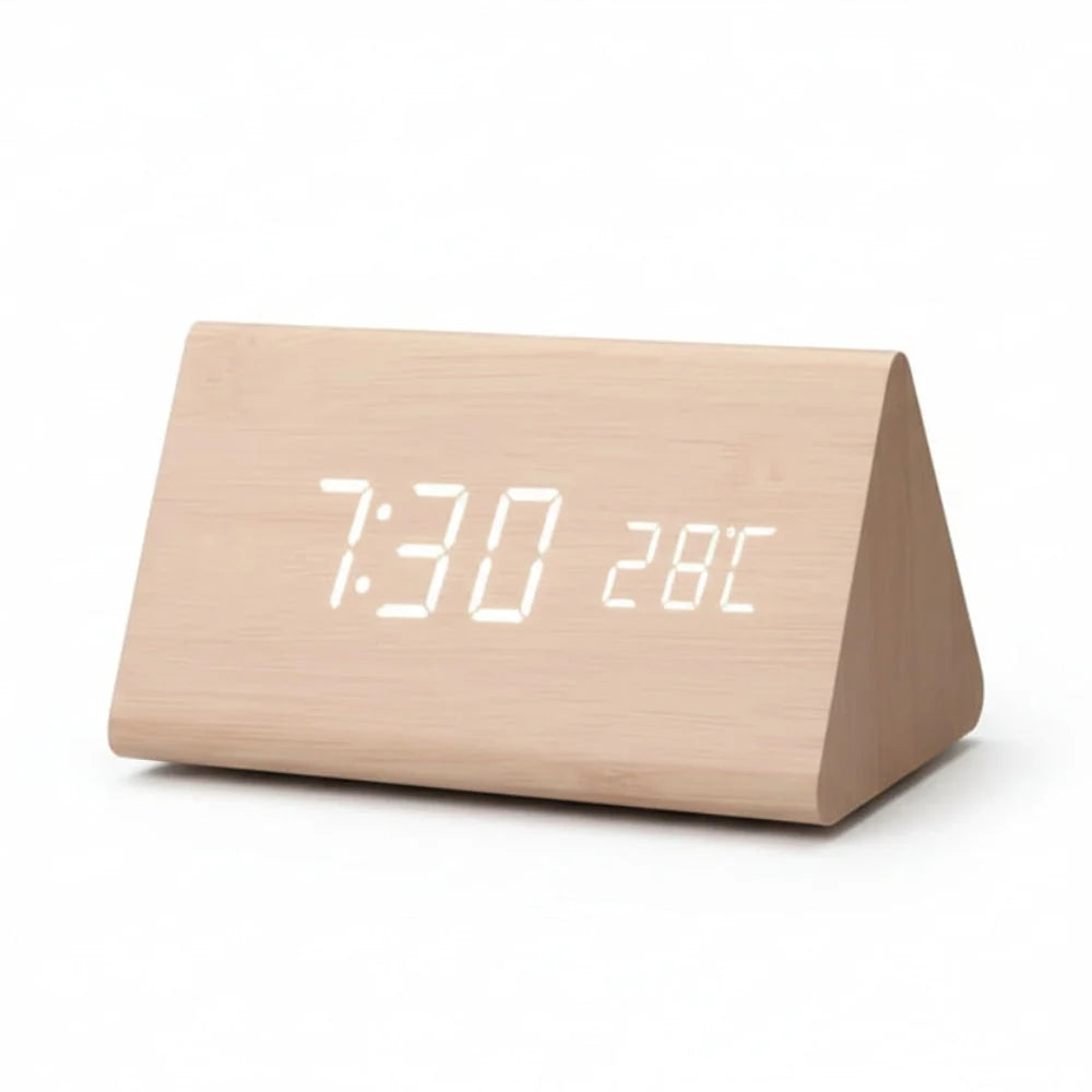 Digital Alarm Clock Time Date & Temperature Adjustable Dimmer