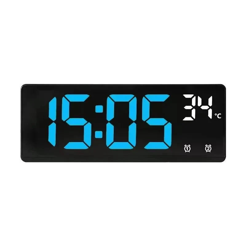 Digital Alarm Clock Voice-Activated Dual Alarms Adjustable Brightness