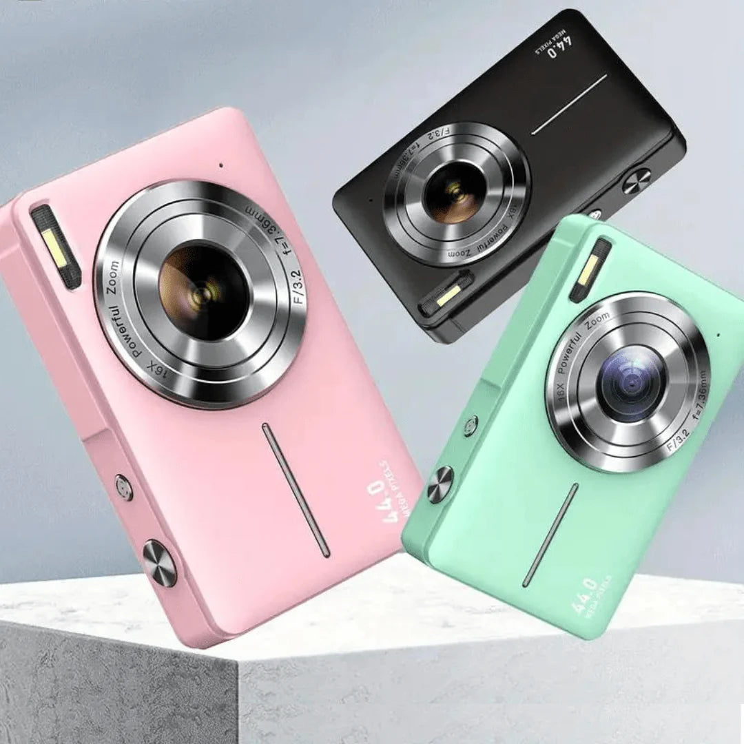 Digital Camera Vintage Design 1080p Video Compact Lightweight Metal Body