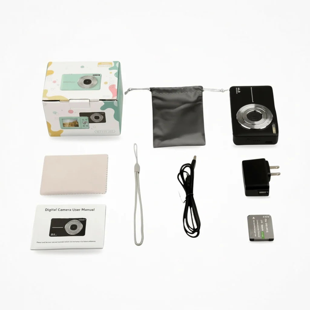 Digital Camera Vintage Design 1080p Video Compact Lightweight Metal Body