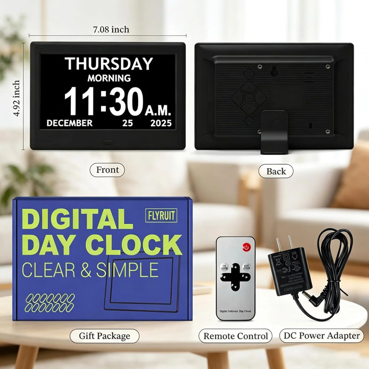 Digital Clock Large Display 8 Activity Reminders