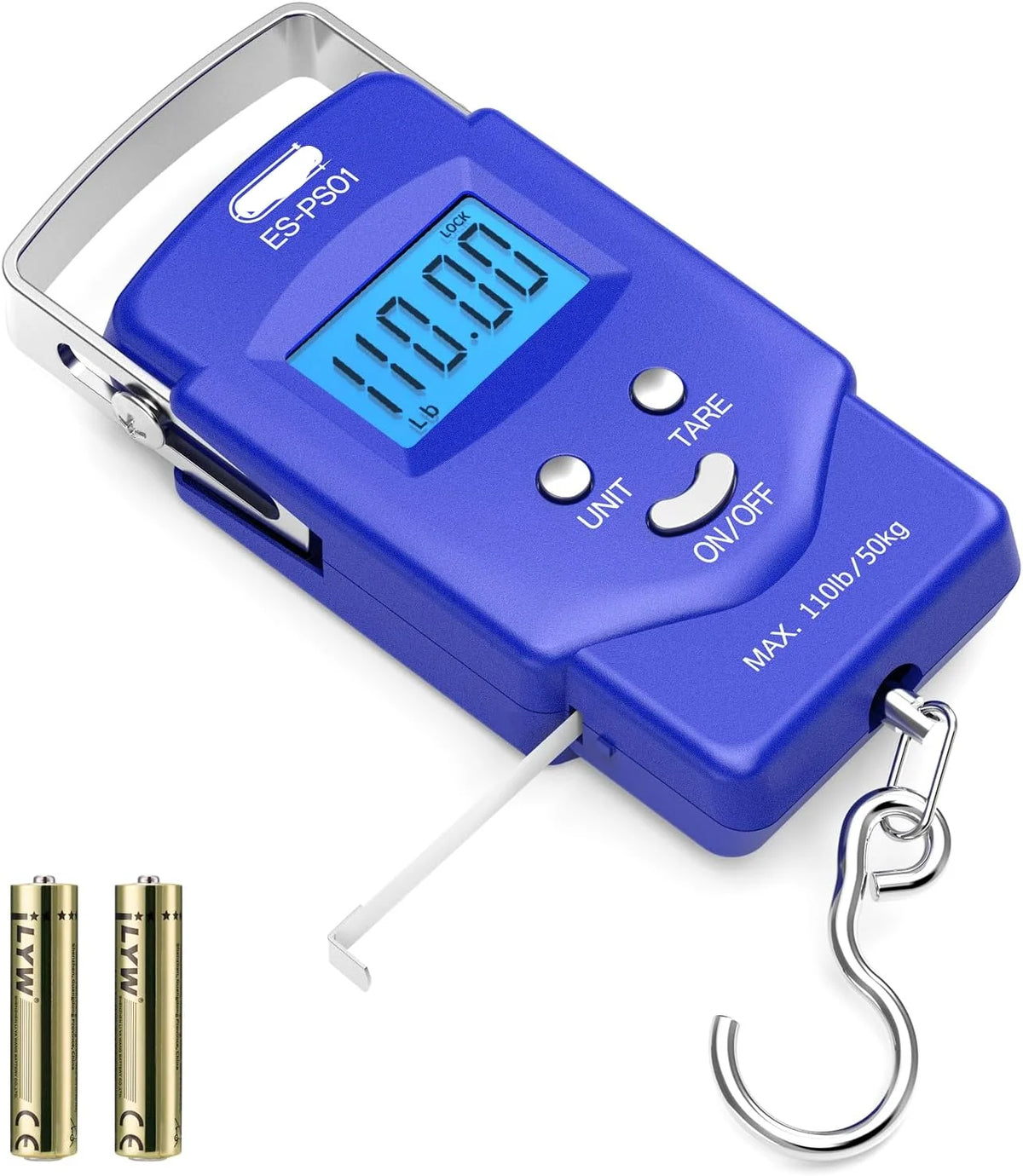 Digital Hanging Scale 110 lb Built-In Tape Measure