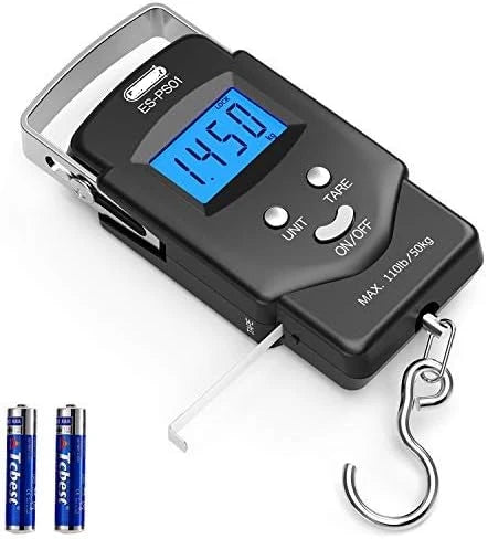 Digital Hanging Scale 110 lb Built-In Tape Measure