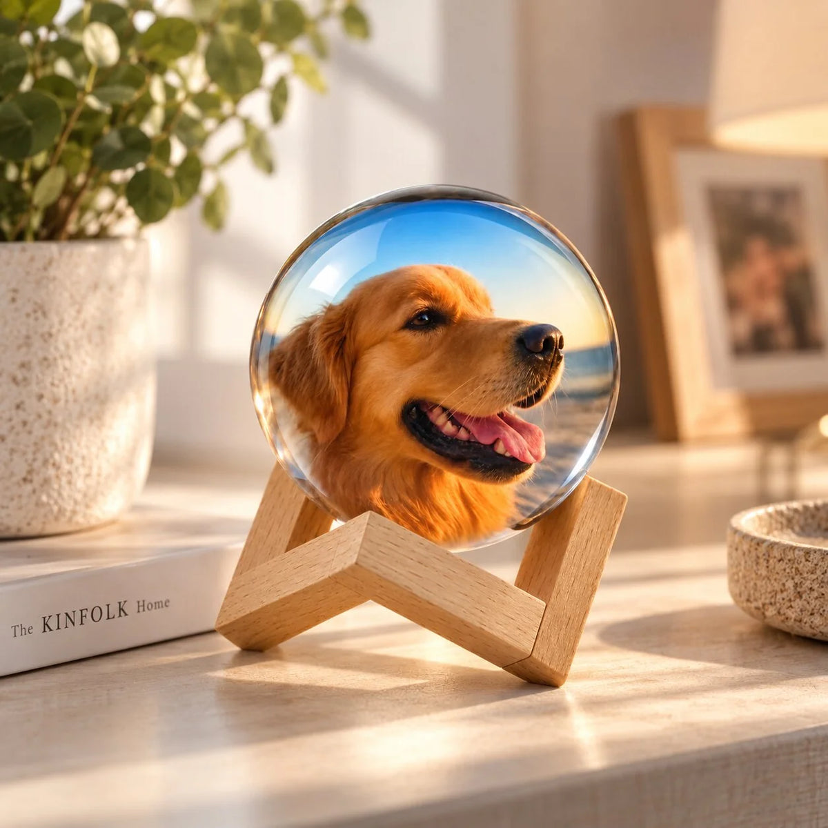 Digital Photo Display Sphere 2.75-Inch HD USB-C Transfer