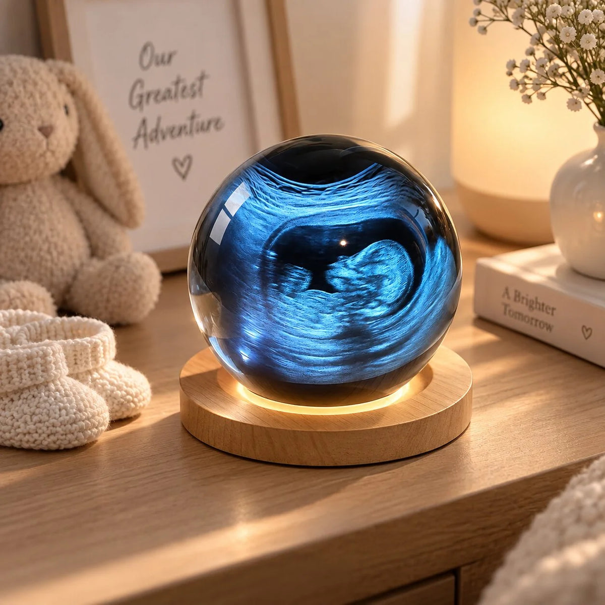 Digital Photo Display Sphere 2.75-Inch HD USB-C Transfer