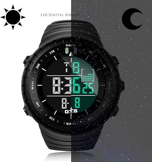 Digital Watch Waterproof & Shock-Resistant LED Backlight