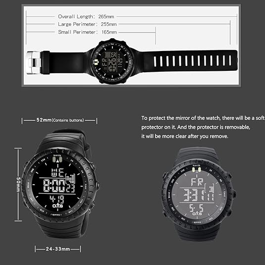 Digital Watch Waterproof & Shock-Resistant LED Backlight