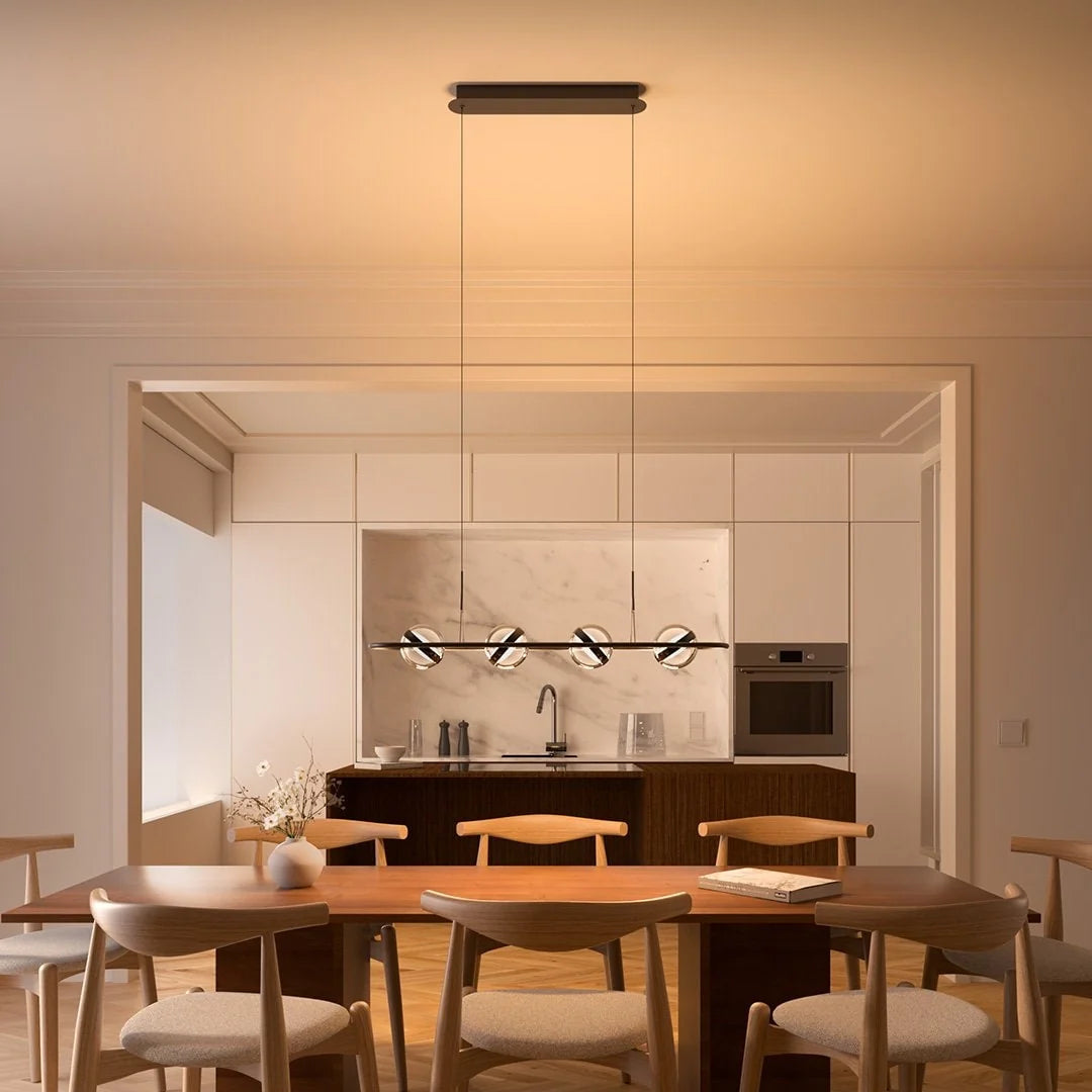 Dining Pendant Light Tool-Free Height-Adjustable Sleek Shade