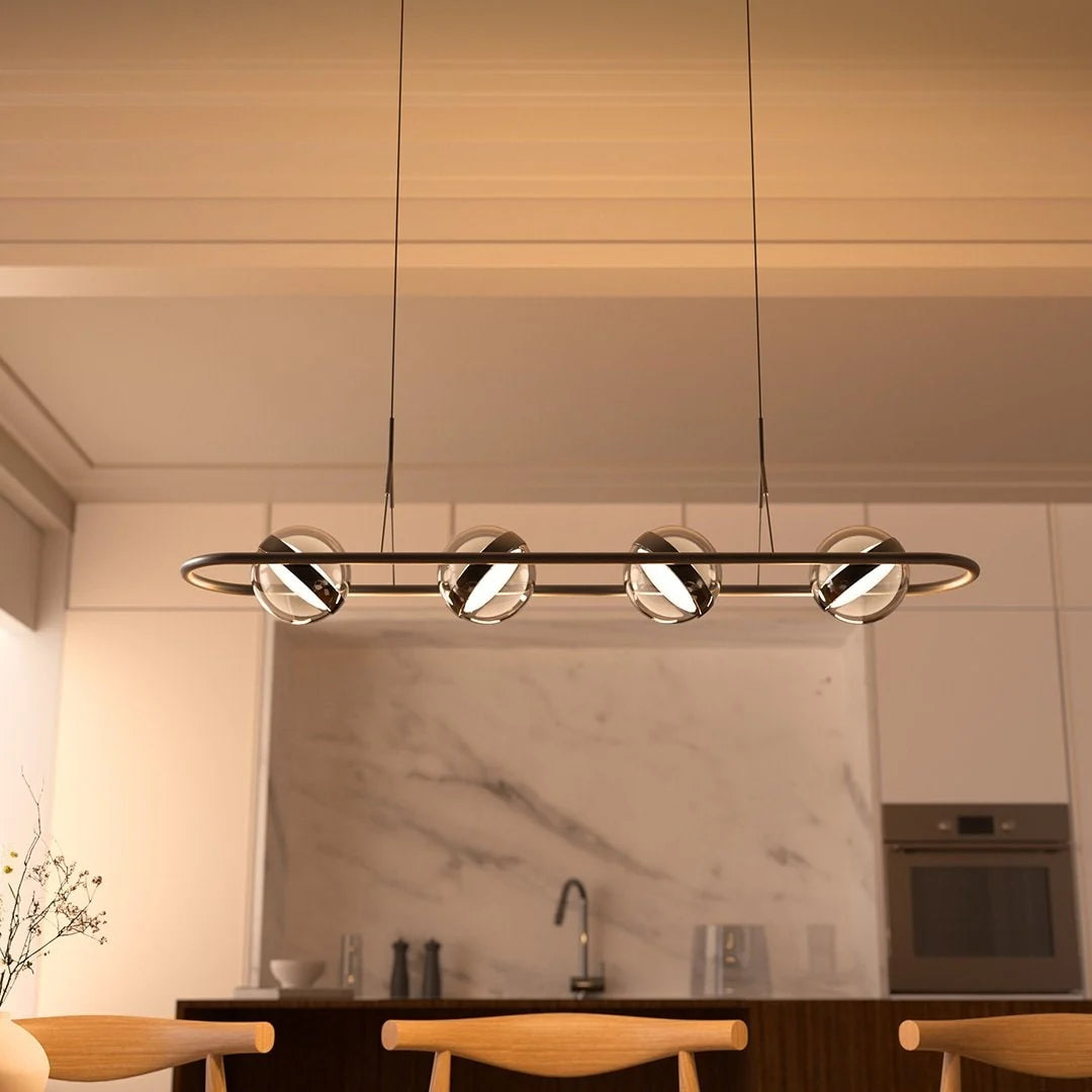 Dining Pendant Light Tool-Free Height-Adjustable Sleek Shade