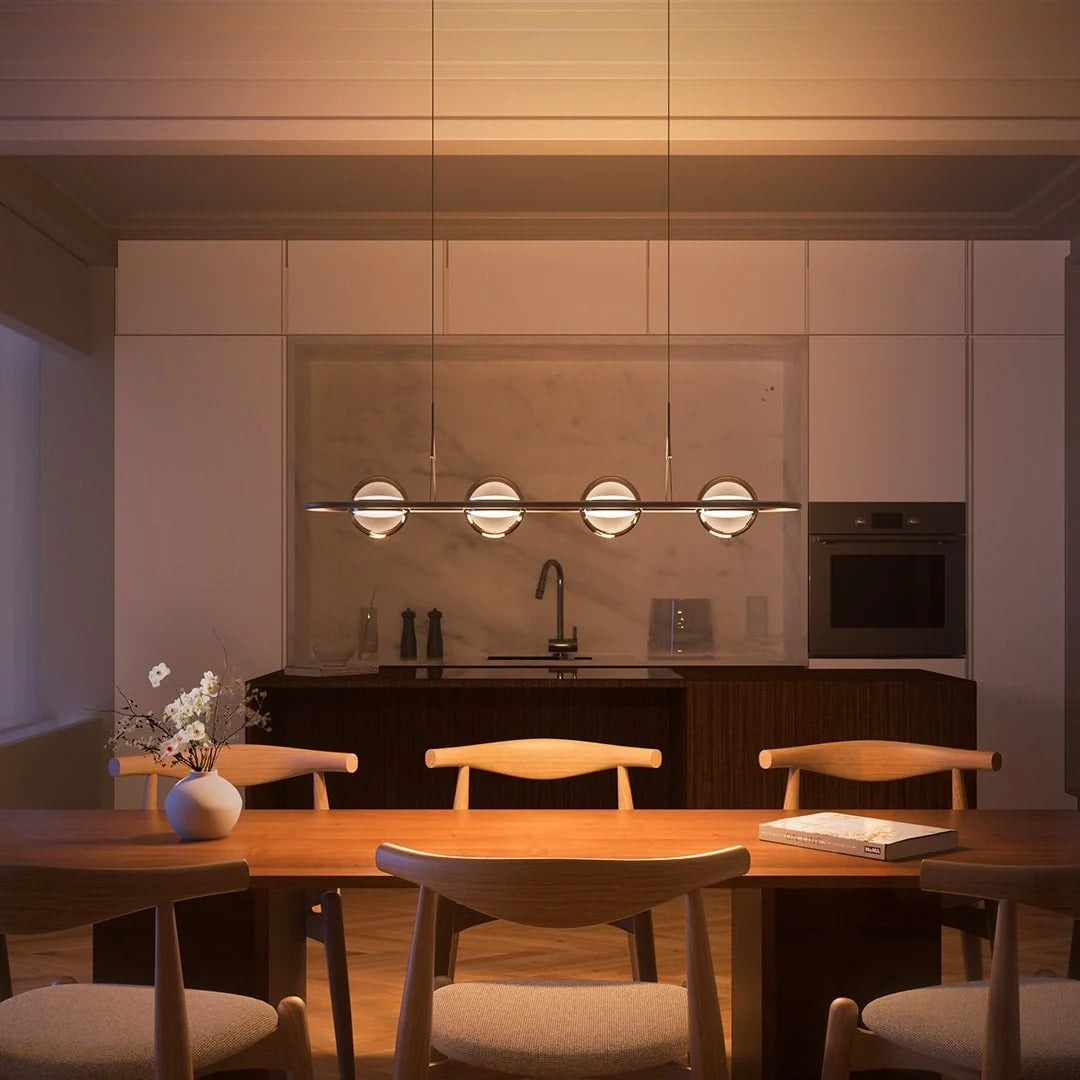 Dining Pendant Light Tool-Free Height-Adjustable Sleek Shade