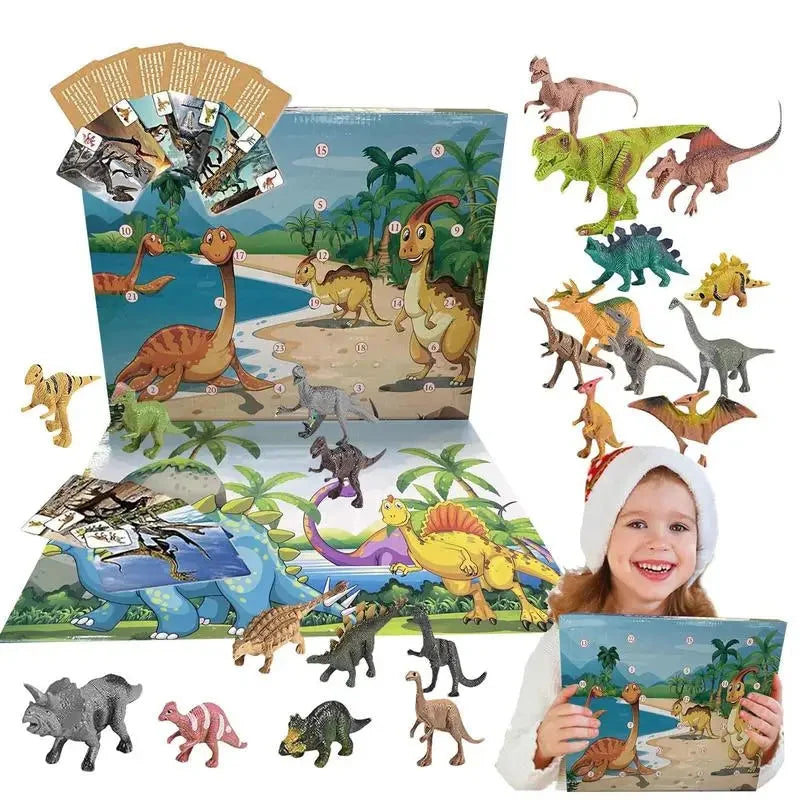 Dinosaur Advent Calendar 24 Figures Play Mat & Cards
