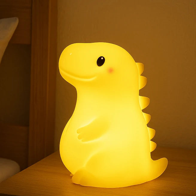 Dinosaur Night Light Silicone Soft Glow & 18 Sounds