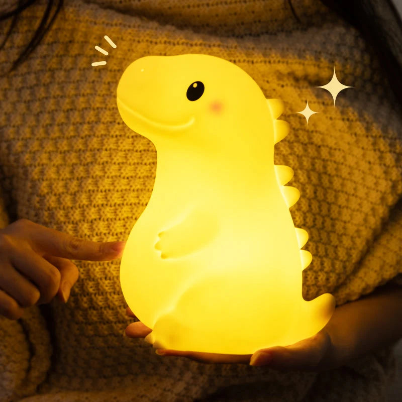 Dinosaur Night Light Silicone Soft Glow & 18 Sounds