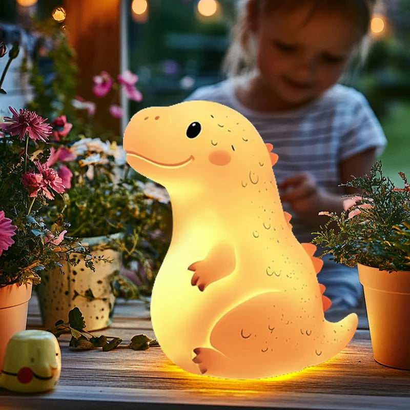 Dinosaur Night Light Silicone Soft Glow & 18 Sounds