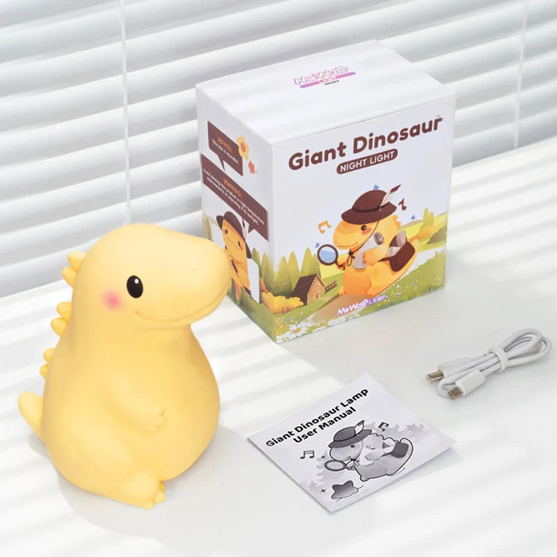 Dinosaur Night Light Silicone Soft Glow & 18 Sounds