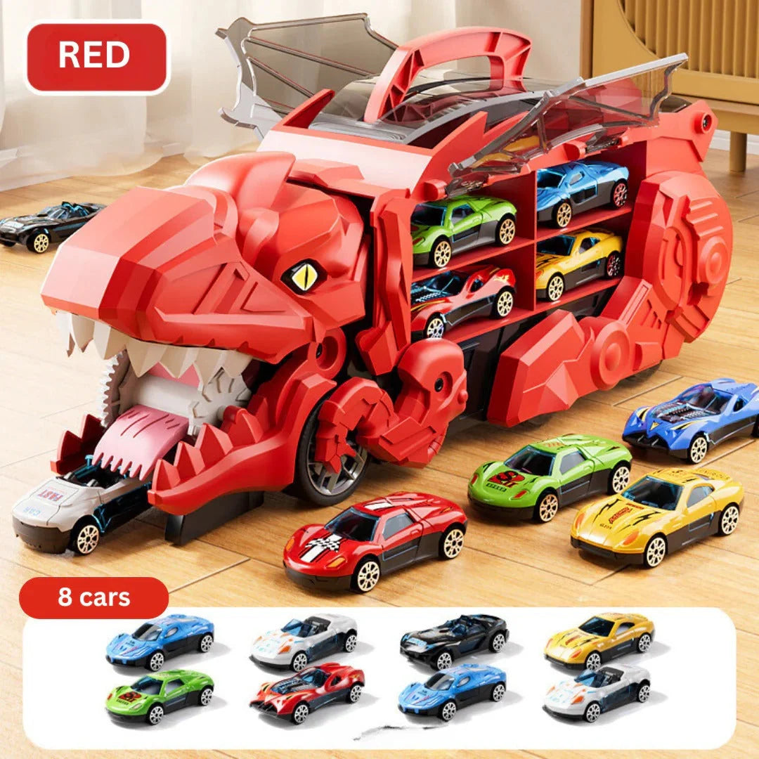 Dinosaur Race Track Set Transforming Truck Dual Tracks
