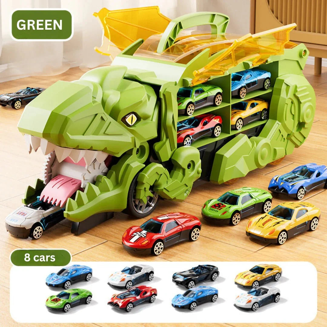 Dinosaur Race Track Set Transforming Truck Dual Tracks