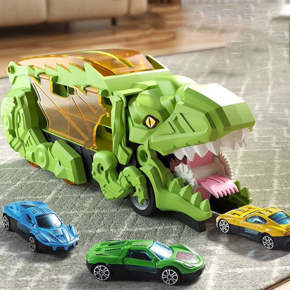 Dinosaur Race Track Set Transforming Truck Dual Tracks