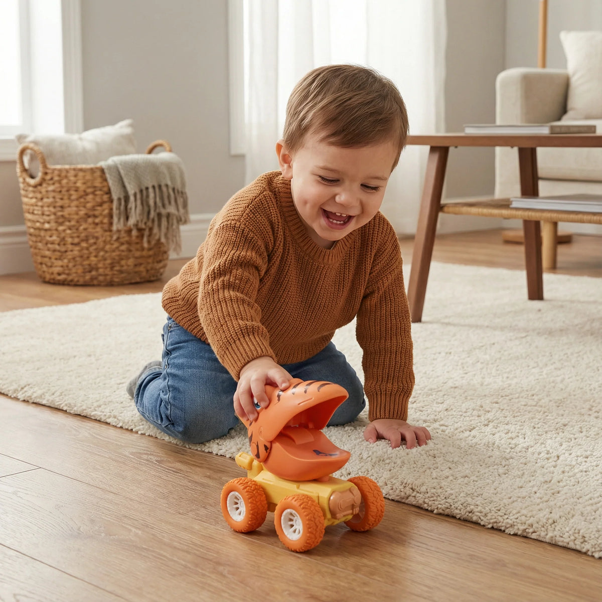 Dinosaur Truck Push-Activated Indoor & Outdoor Wheels