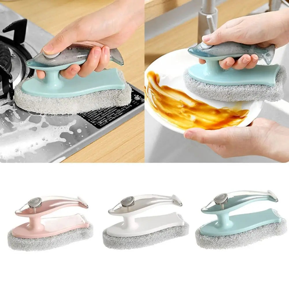 Dish Brush Soap Dispenser Spring-Loaded Release Button