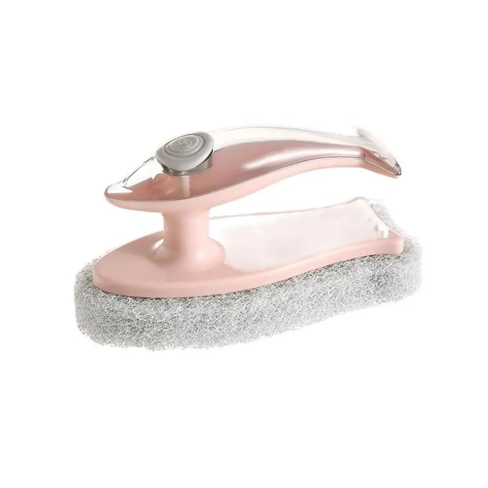 Dish Brush Soap Dispenser Spring-Loaded Release Button