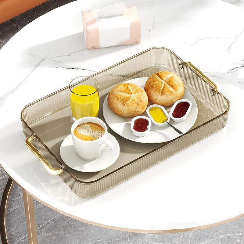 Dish Drainer Tray Dual-Purpose Serving Grid Design