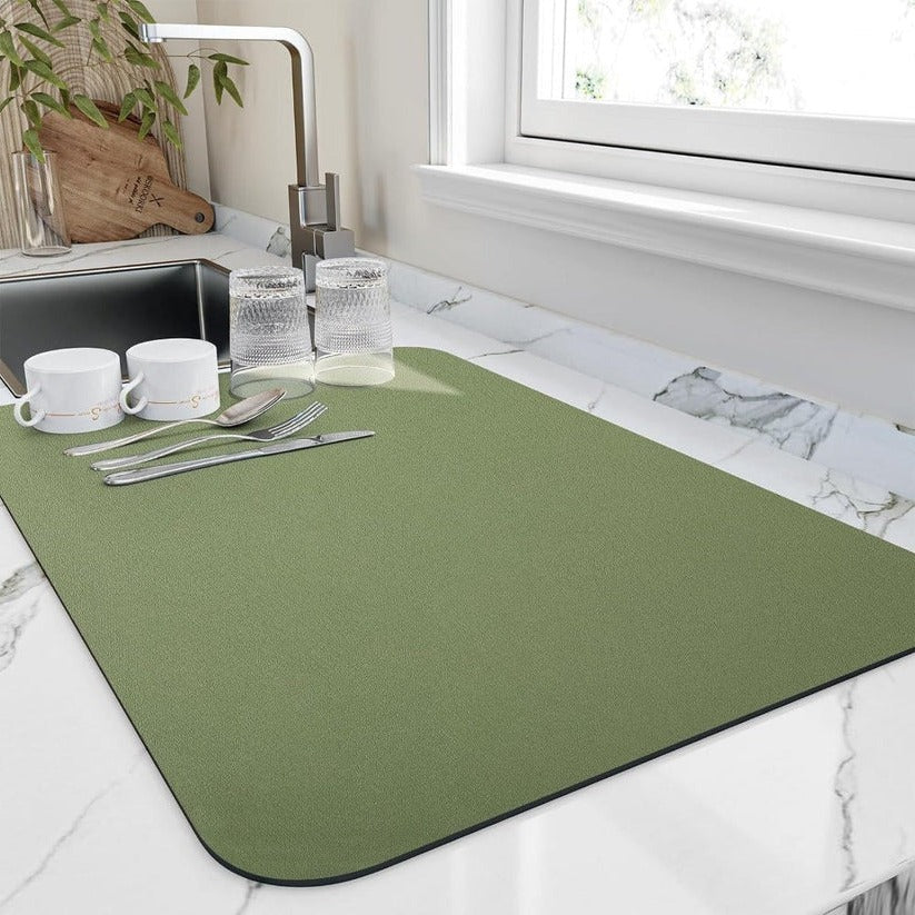 Dish Drying Mat Porous Microfiber Quick-Drying