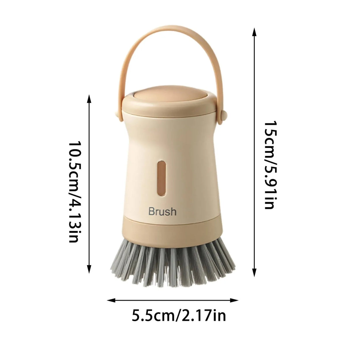 Dishwashing Brush Built-In Soap Dispenser Ergonomic Handle Hanging Storage