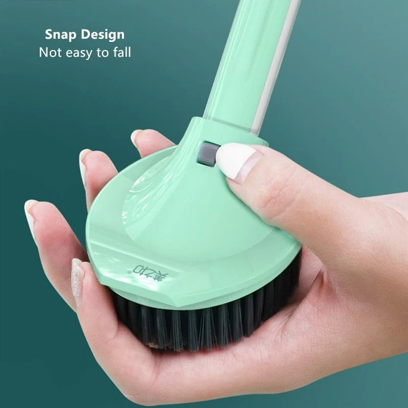 Dishwashing Brush Long Handle Soap Dispenser Non-Slip Grip