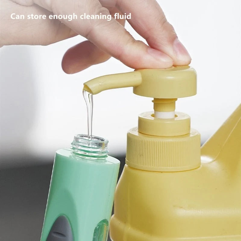 Dishwashing Brush Long Handle Soap Dispenser Non-Slip Grip
