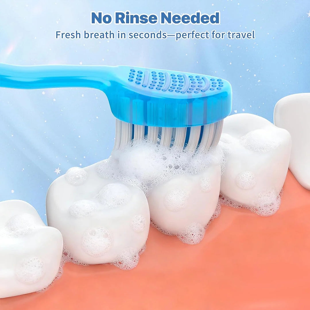 Disposable Toothbrushes Pre-Pasted No-Rinse Set of 16