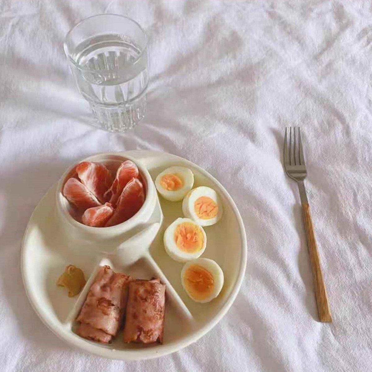 Divided Dinner Plate Portion Control Dishwasher & Microwave Safe