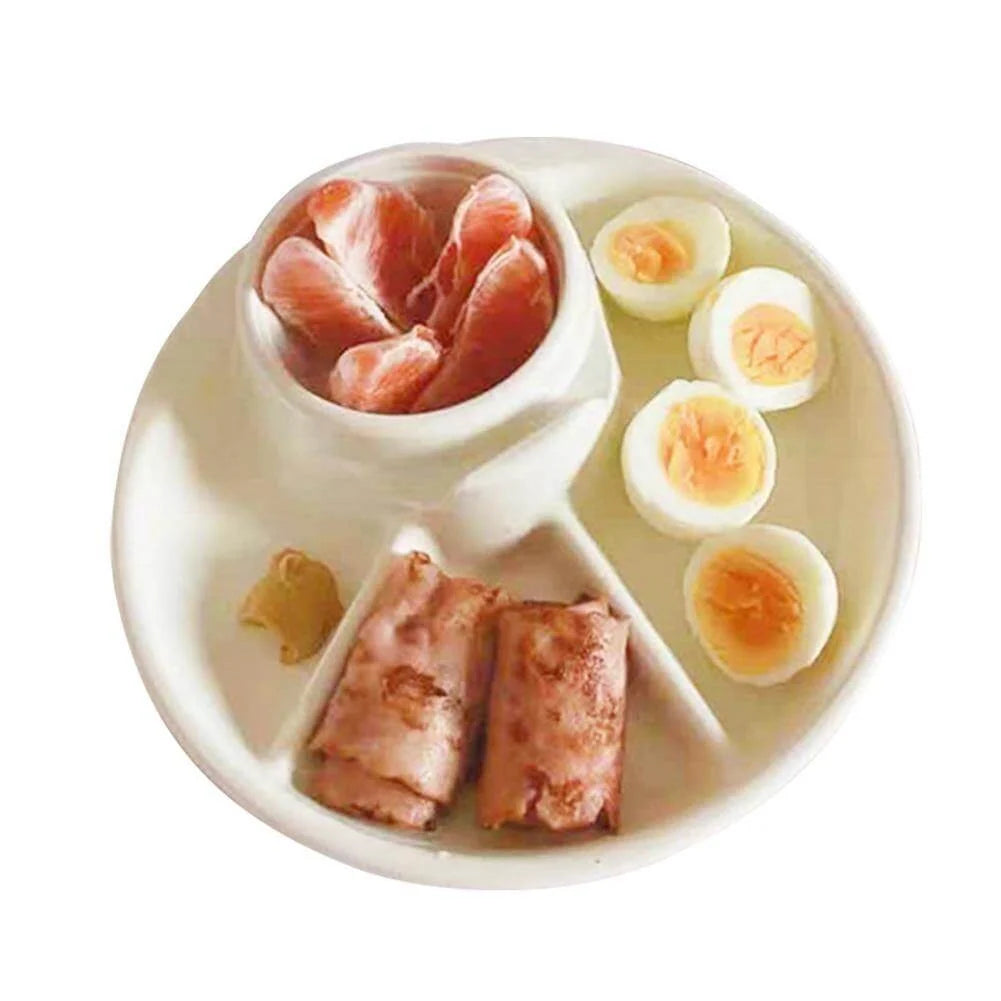 Divided Dinner Plate Portion Control Dishwasher & Microwave Safe