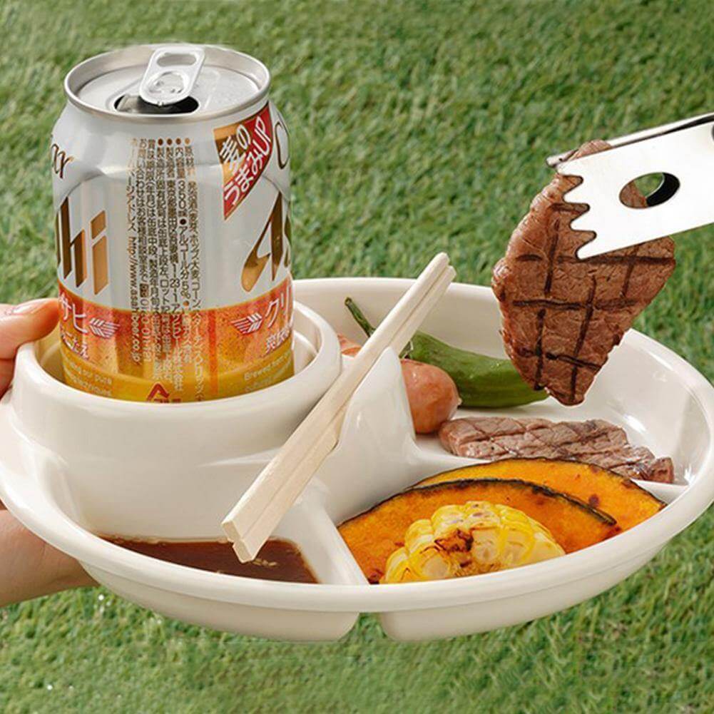 Divided Dinner Plate Portion Control Dishwasher & Microwave Safe