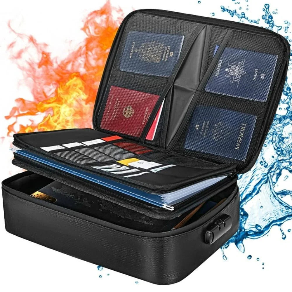 Document Bag Fireproof 2000°F Waterproof Locking Closure