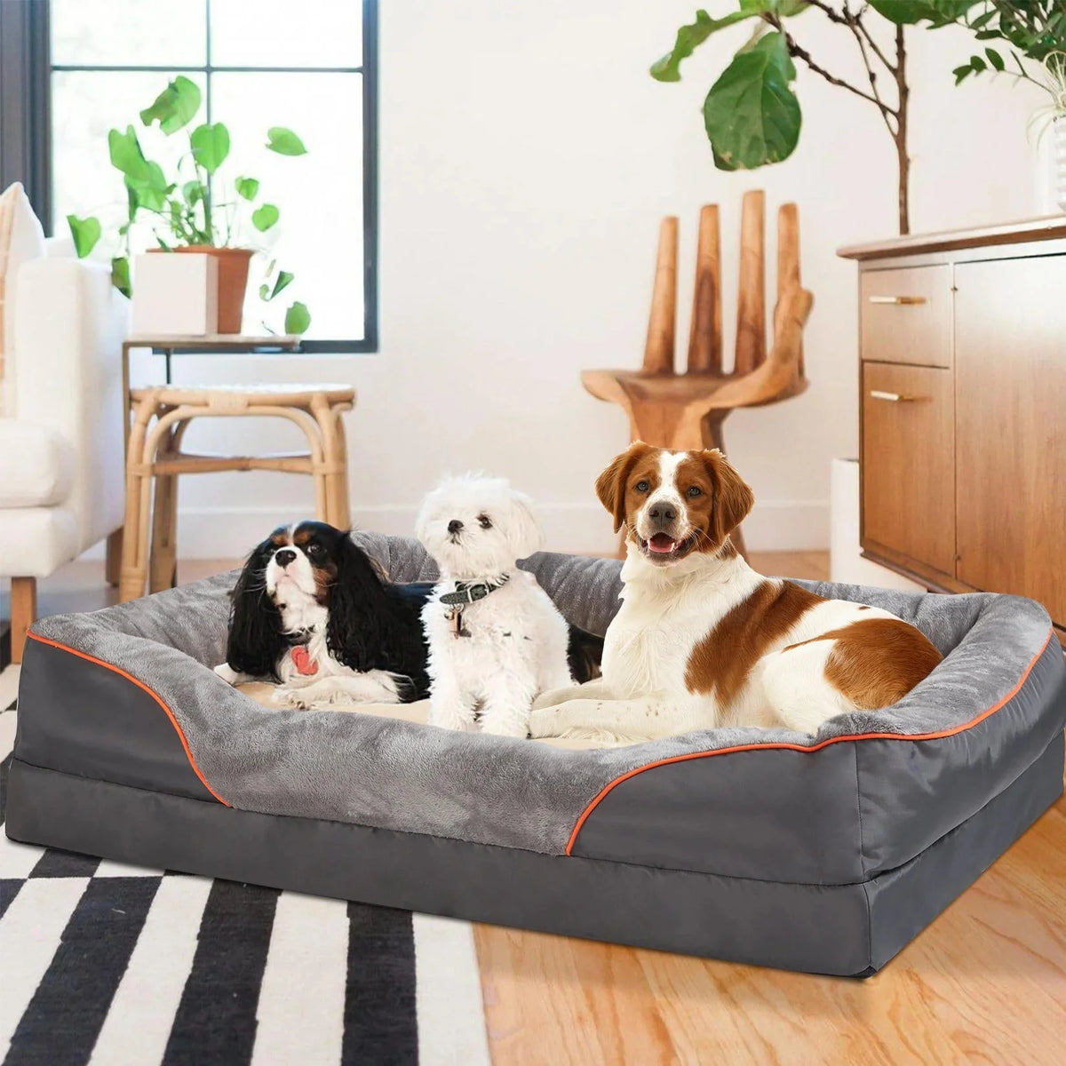 Dog Bed Orthopedic Foam Waterproof & Machine-Washable Cover
