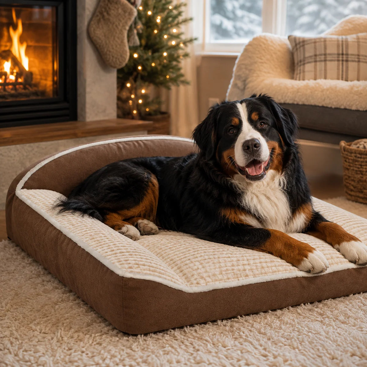 Dog Bed Orthopedic Memory Foam Removable Washable Cover