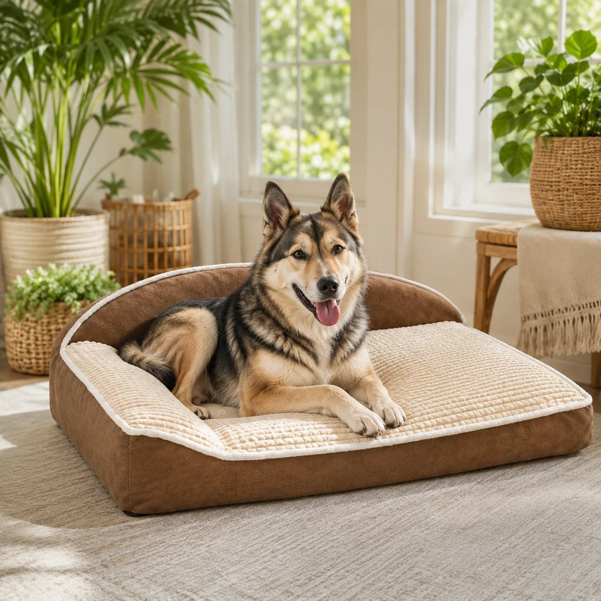 Dog Bed Orthopedic Memory Foam Removable Washable Cover