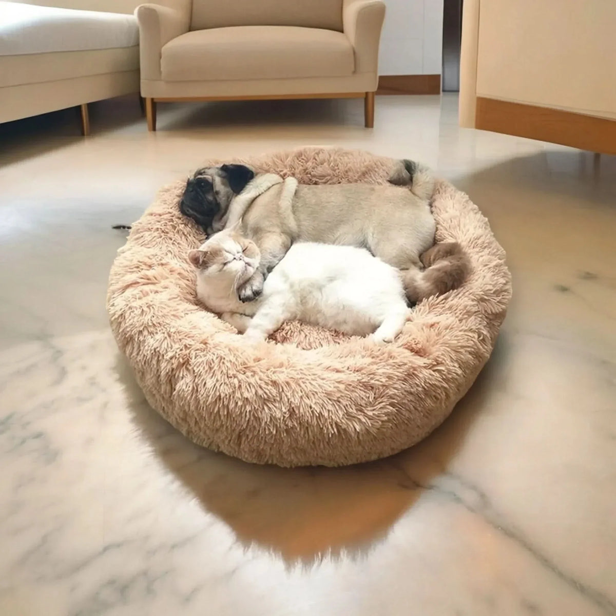 Dog Bed Soft Corduroy Raised Edge Machine Washable