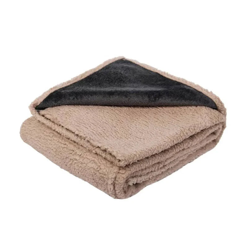 Dog Blanket Sherpa Fleece Waterproof Backing & Raised Rim