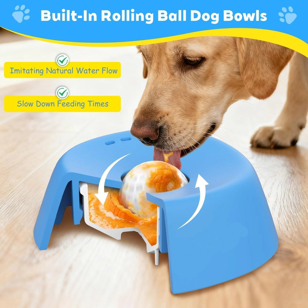 Dog Bowl Slow Feeder Maze Design for Mealtime Enrichment
