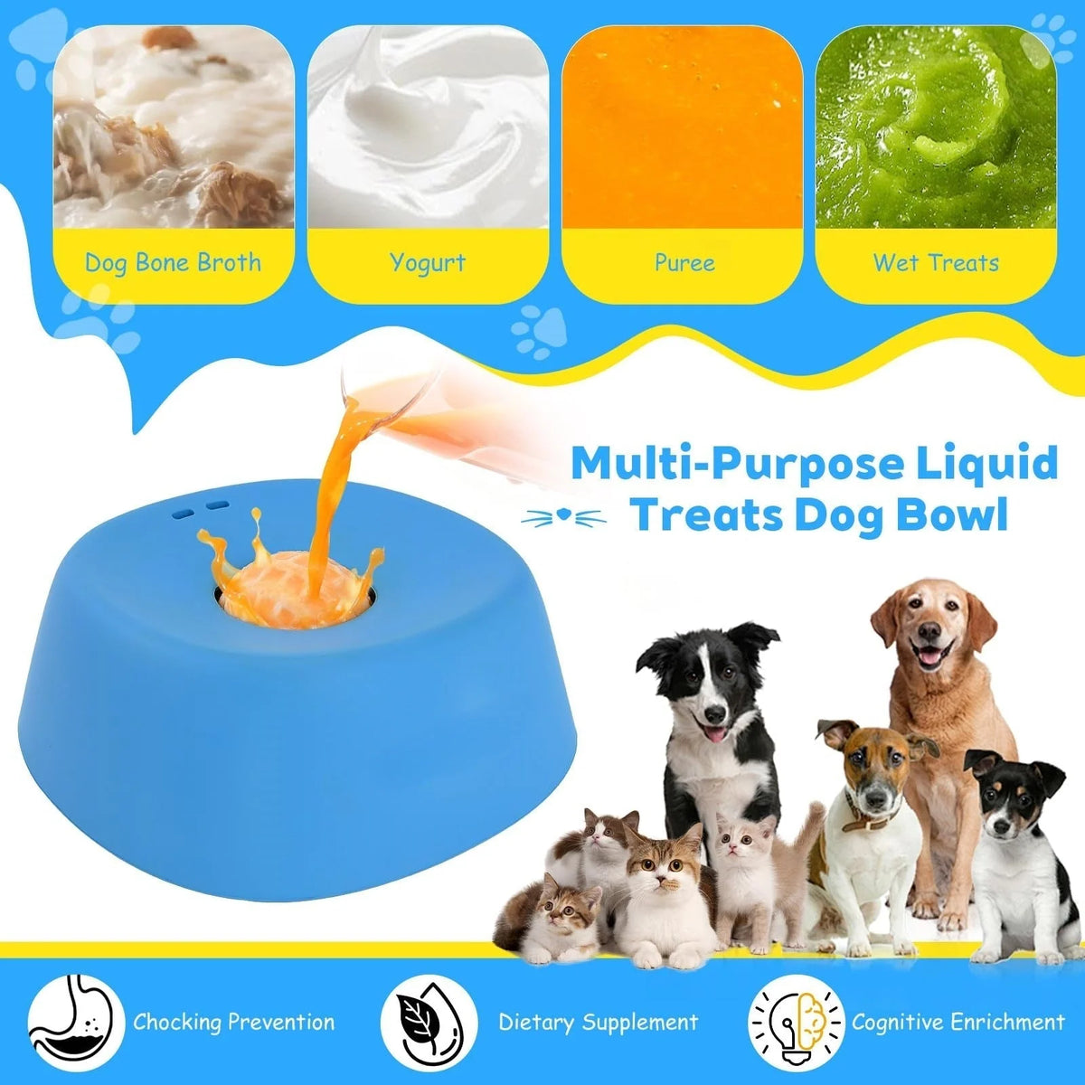 Dog Bowl Slow Feeder Maze Design for Mealtime Enrichment