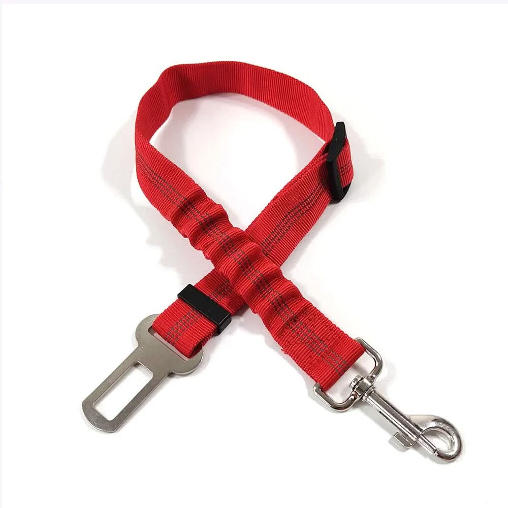 Dog Car Safety Belt Adjustable Nylon With Shock Absorber