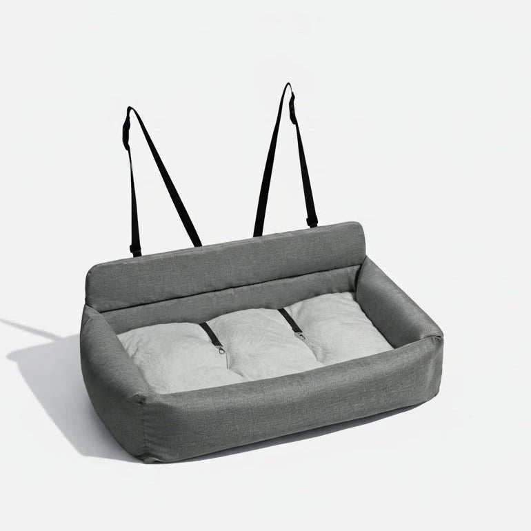 Dog Car Seat Bed Secure Straps Non-Slip Washable Canvas