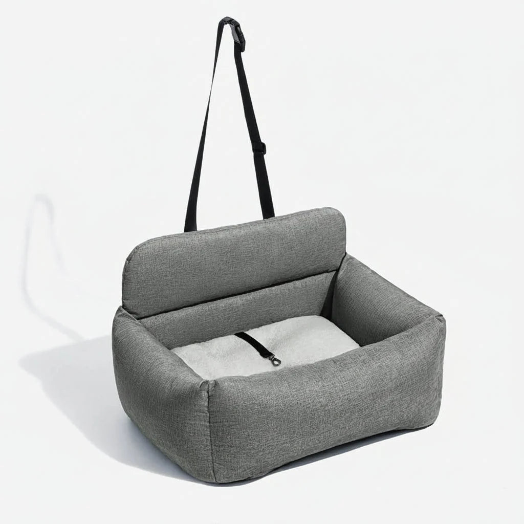 Dog Car Seat Bed Secure Straps Non-Slip Washable Canvas